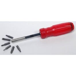 Immediate Action Ratchet Screwdriver With 6 Bits