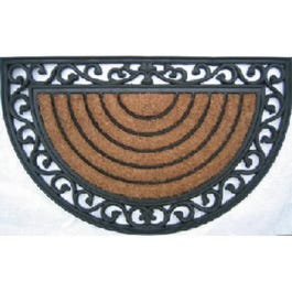 Doormat, Half-Round, 18 x 30-In.