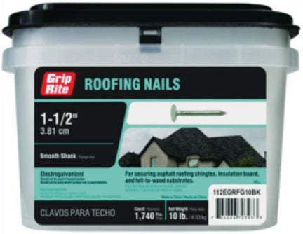 EG ROOFING 10 LB BUCKET 1 1/2 IN