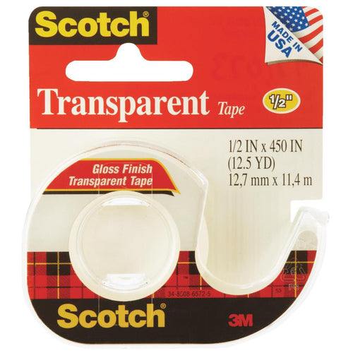 3M Scotch 1/2 In. x 450 In. Transparent Tape