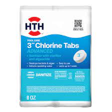 HTH® Pool Care 3 Chlorine Tabs Advanced 8 Oz.